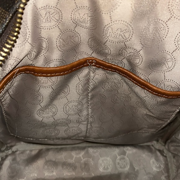 MICHAEL KORS JET SET PVC MONOGRAM SMALL STUDDED ZIP BACKPACK BAG - Picture 12 of 13